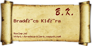 Bradács Klára névjegykártya